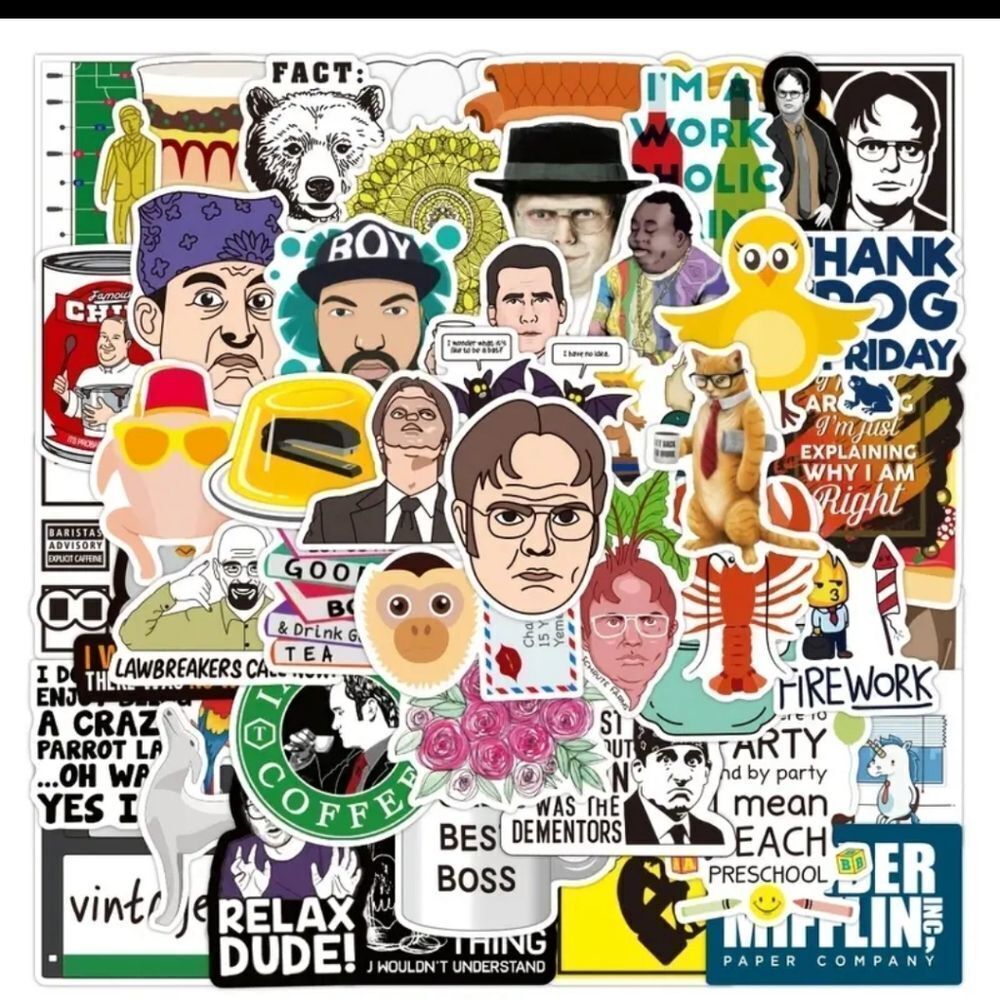 50 pc the fice TV show stickers Dunder Mifflin Friends and more